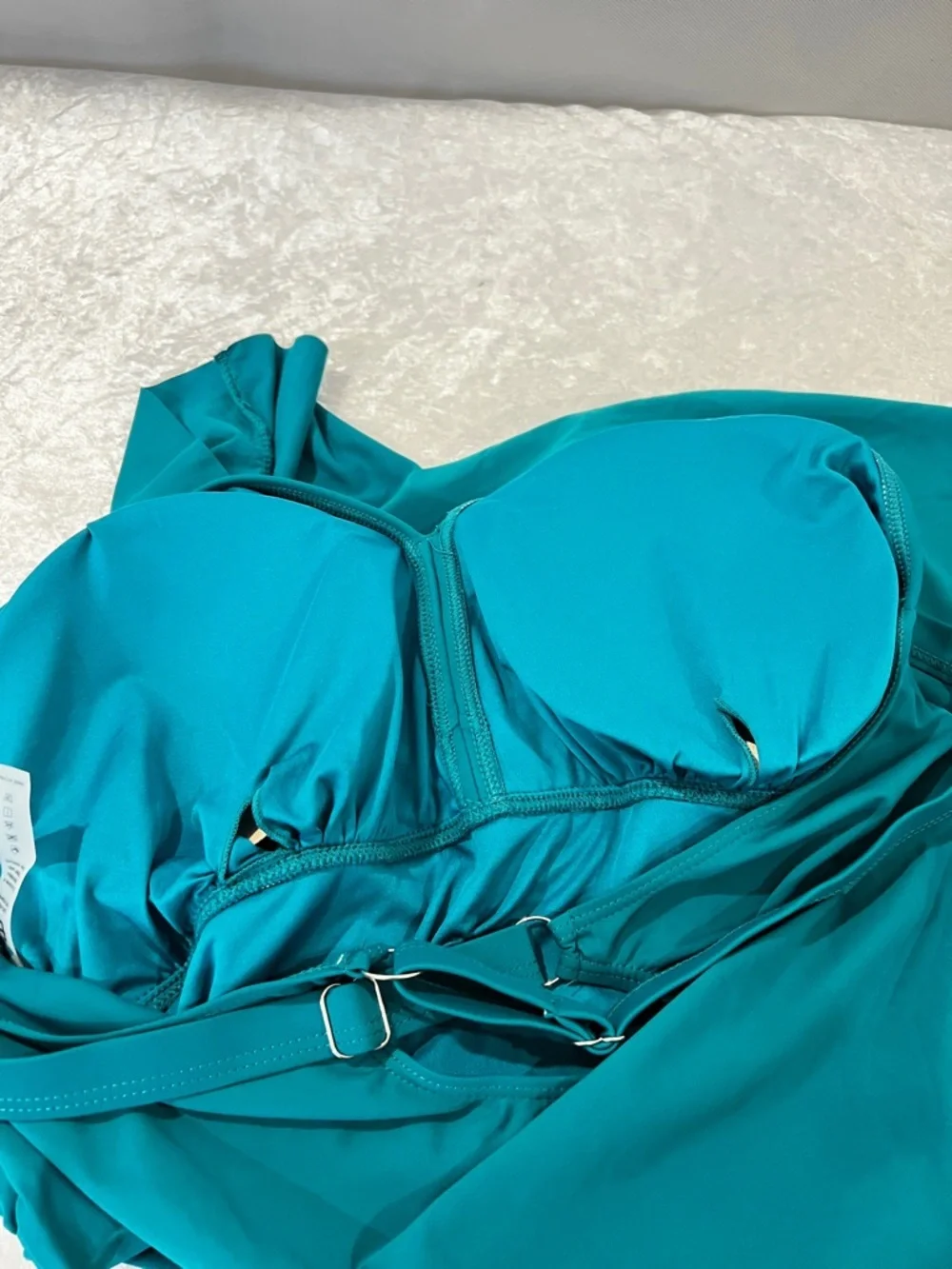 Blooming Jelly Plus Size XL Swim Dress Swimsuit One Piece Tummy Control Teal